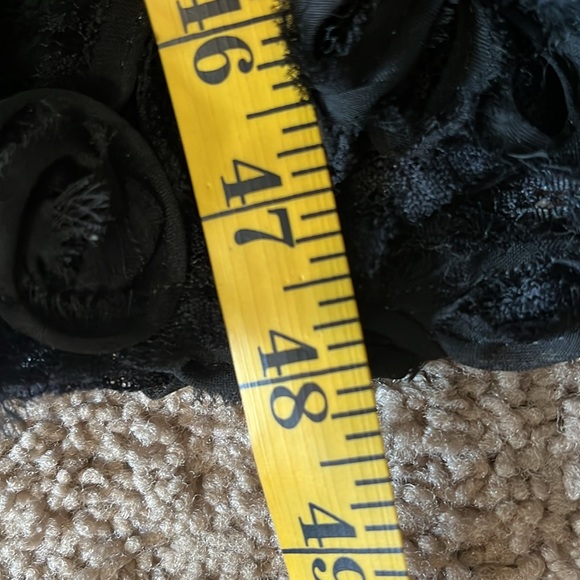 Black tie fully lined rosette maxi skirt size large - Picture 9 of 10